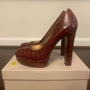 BCBGeneration Jodie Rouge Croc Print Heel
